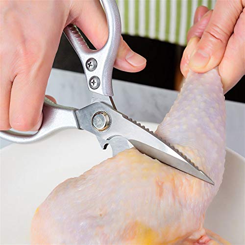 Tijeras de oficina, tijeras artesanales, tijeras de cocina Tijeras de hueso de pollo potentes for el hogar de acero inoxidable Tijeras afiladas profesionales multifuncionales Tijeras