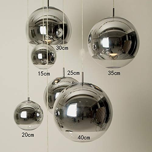 Lámpara de techo con bola de cristal moderna para mesa de restaurante 7