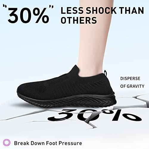 JIAFO Womens Athletic Walking Shoes, Women Slip On Shoes Sneakers, Non Slip Running Shoes for Women, Laceless Casual Breathable Lightweight Mesh Knit2