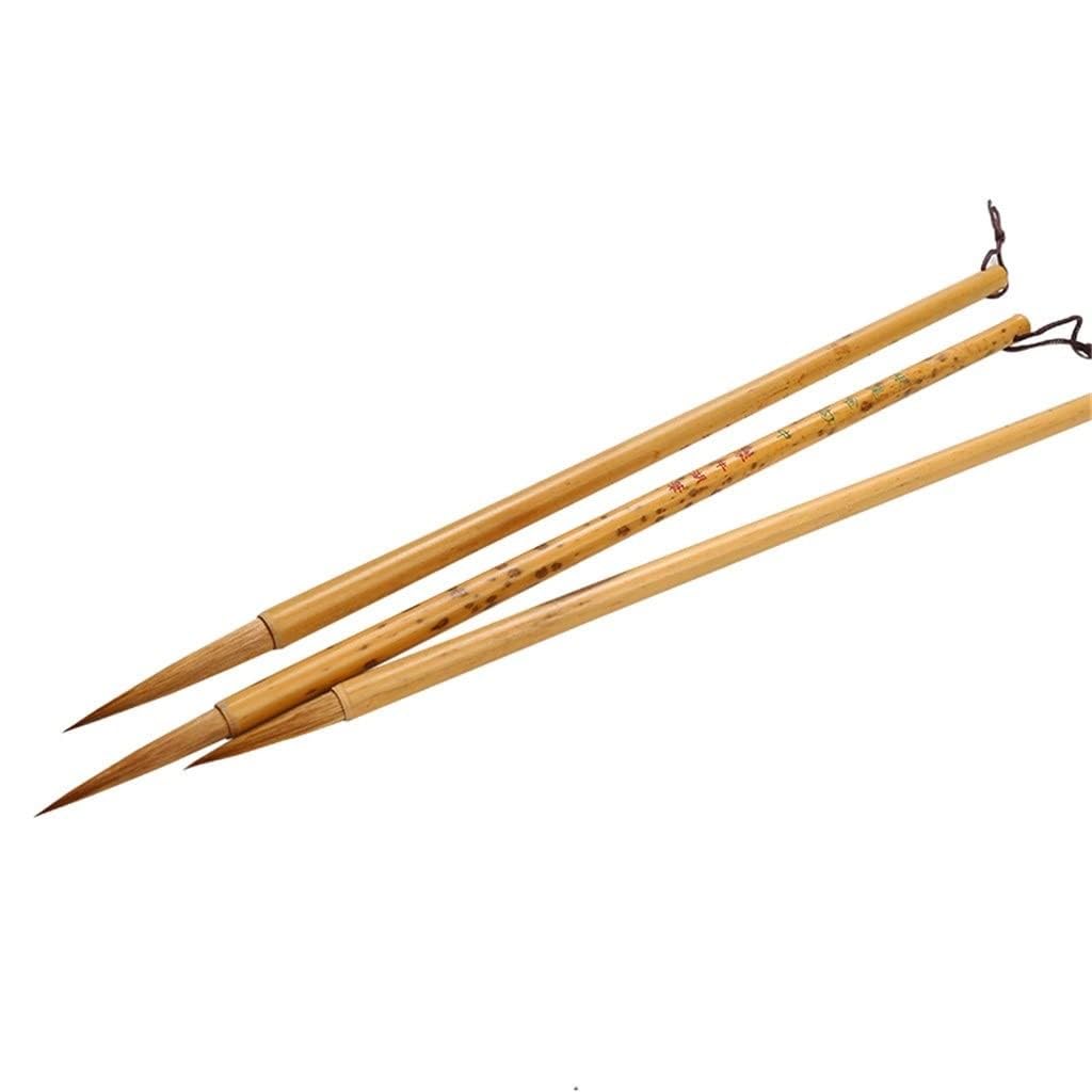 Chinese Calligraphy Drawing Brush, Chinese Calligraphy Brush Set Weasel Hair Training Small Cursive Outline Pen 3pcs