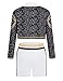 Girls Pop Star Rumi Costume Kids Golden 3 Piece Idol Dancer Rumi Outfit with Golden Chain Print for Kids Halloween Costumes Demon Cosplay Hunters Stage Performance Outfit ZW170M