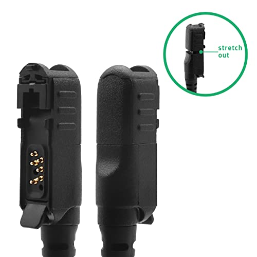 SUNDELY® Earpiece Headset Earphone for Motorola Radio DP2400e DP2600e DP3441 DEP570 DGP5050e MTP3000 XPR3300e XPR3500 XiR E8600 MotoTRBO Walkie Talkie with PTT Microphone G-shape Ear Clip Hook Hanger - Image 4