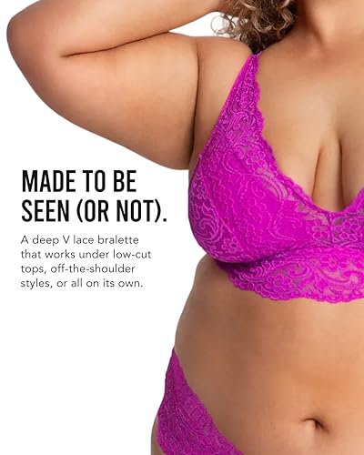 Image of Smart & Sexy Women's Signature Lace Deep V Neck Wireless Bralettes