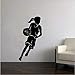 Baloncesto Chica Pegatinas De Pared Para Habitaciones De Niños Deporte Chica Baloncesto Cancha Vestuario Calcomanía De Pared Vinilo Extraíble Decoración Para El Hogar 42X79 Cm