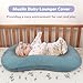 FUNUPUP Muslin Baby Lounger Cover Only Compatible with Snuggle Me Lounger, Infant Lounger Pillow Cover for Newborn, Removable Newborn Lounger Cover for Boys and Girls, Only Cover, Blue