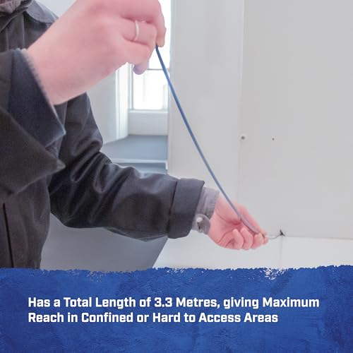 Faithfull FAICRS330 3.3M Cable Access Rod and Accessories Kit - 15 Pieces Including 10 x 330 mm Rods , Blue