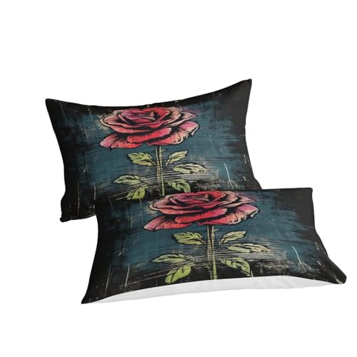 Housse de couette roses anciennes style vieilli pour chambre - 4