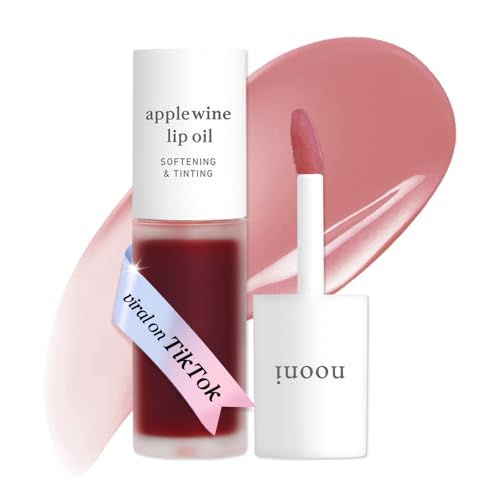 Image of NOONI Korean Lip Oil - Applewine | Long-Lasting, Moisturizing, Plumping, Revitalizing for Dry Lips, Waterproof, No Peel Off, Hydrating Lip Stain, Stocking Stuffers, Gifts For Women, 0.12 FL Oz