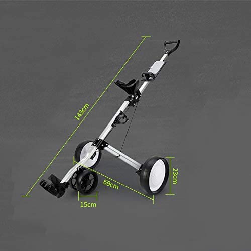 KXDLR 2020 New Golf Push Cart 4 Wheels Foldable Hand Cart Easy Push and Pull Cart Trolley with Score Board, Quick Open and Close Golf Pull Cart - Thumbnail 6