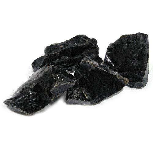 Black Obsidian Raw Stone 250 Grams Natural Rough Black Obsidian Chunk Rock Raw Gemstone Reiki Healing Crystal Stones