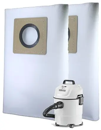 RODAK Set of 2 Dust Bags Compatible with Karchre WD1, Tear Resistant, 3-Ply Dust Bags Provides an Advanced Filtration on Micro-Level Compared to 2 Ply Paper Filters