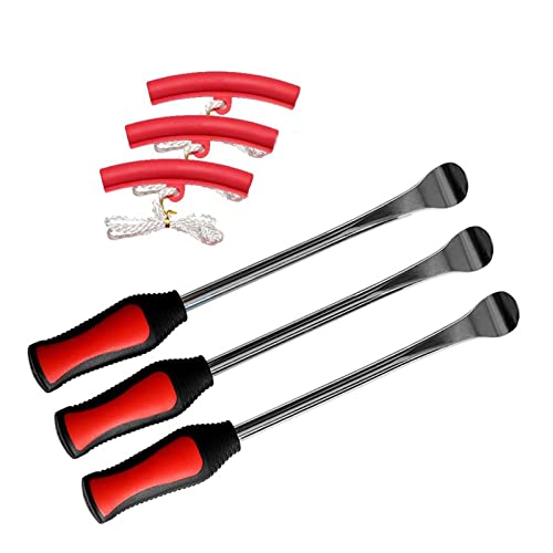 Fyiyi Tire Spoons Levers Bike/Motorcycle Tire Repair Tool Kit, 3 Pcs 11.5" Hardened Steel Iron With 3 Rim Protectors,6- Piece Set #TOP7