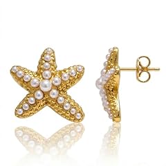 Gold Starfish + Pearl