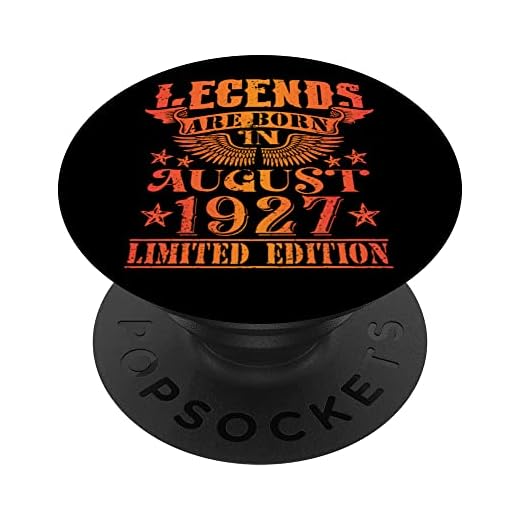 Cumpleaños Agosto 1927 Edición Limitada Regalo Legend PopSockets PopGrip Intercambiable