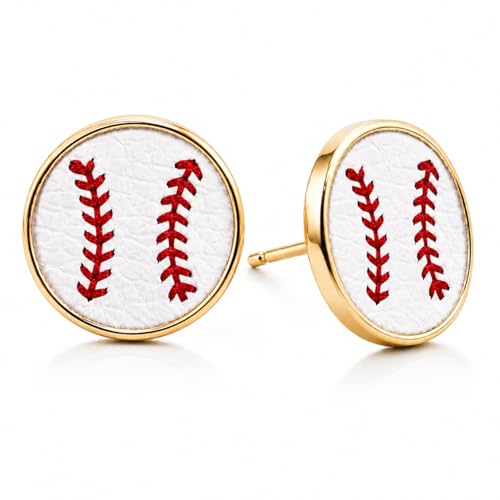Baseball Earrings for Women Baseball Mom Accessories Essentials Game Day Fan Gifts Lightweight Sports Stud Earrings Jewelry Game Day Shirts Women