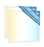 GoToLed 2x2 led Flat Panel Light, 20/25/30/35/40W, 5 Color Temps 3K/3.5K/4K/5K/6.5K, Dimmable Recessed Drop Ceiling Lights, 2500-5000 Lumens, Lay in Fixture for Office, 120-277V, ETL DLC(2 Pack)