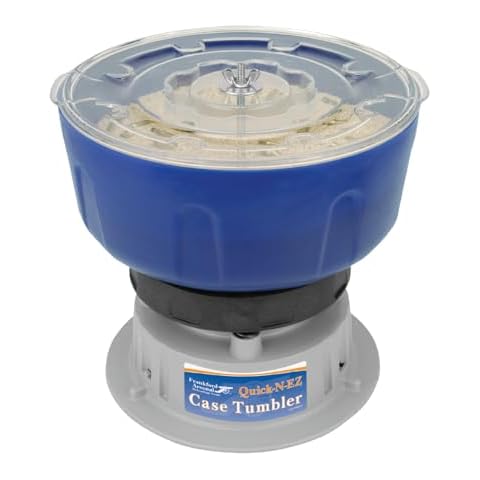Frankford Arsenal Quick-N-EZ Vibratory Case Tumbler with Clear Viewing Lid and Durable Construction for Reloading, Cleaning and Dry Tumbling Brass Cases Cover