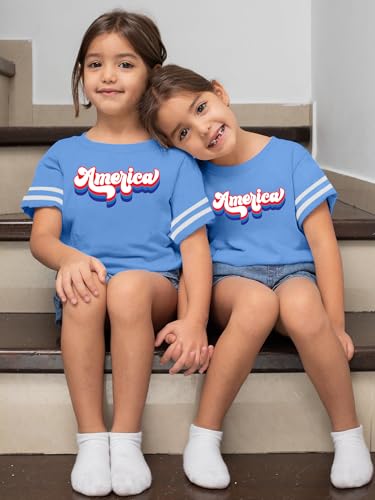 Image of Ithalt Toddler Boys Girls American Flag Shirts 4th of July Tshirt Kids USA Patriotic Tee Independence Day Outfit(3-7y)