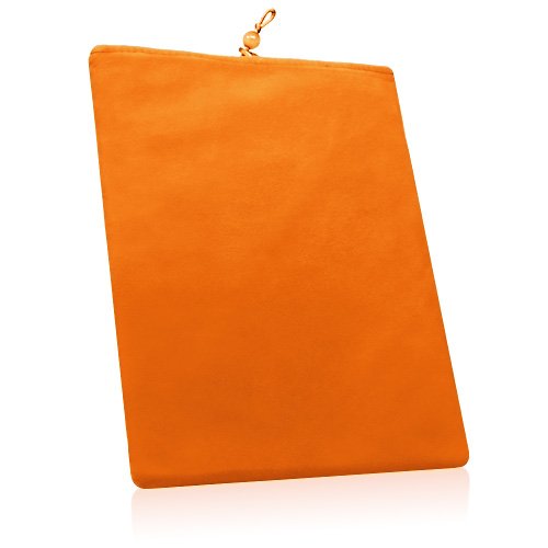 BoxWave Case Compatible with Honor Pad X9 - Velvet Pouch, Soft Velour Fabric Bag Sleeve with Drawstring - Bold Orange