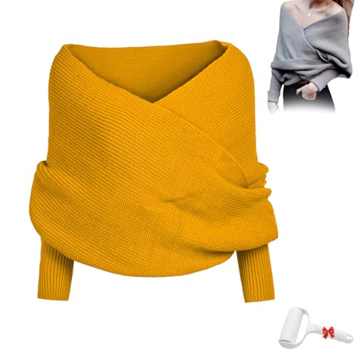 Scarf with Sleeves, Sweater Scarf with Sleeves Unisex Fall Winter Warm Scarf Wrap Shawl Scarves