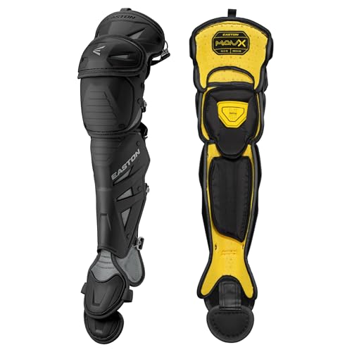 Easton | MAV X Catcher&rsquo;s Leg Guards | Adult | Black