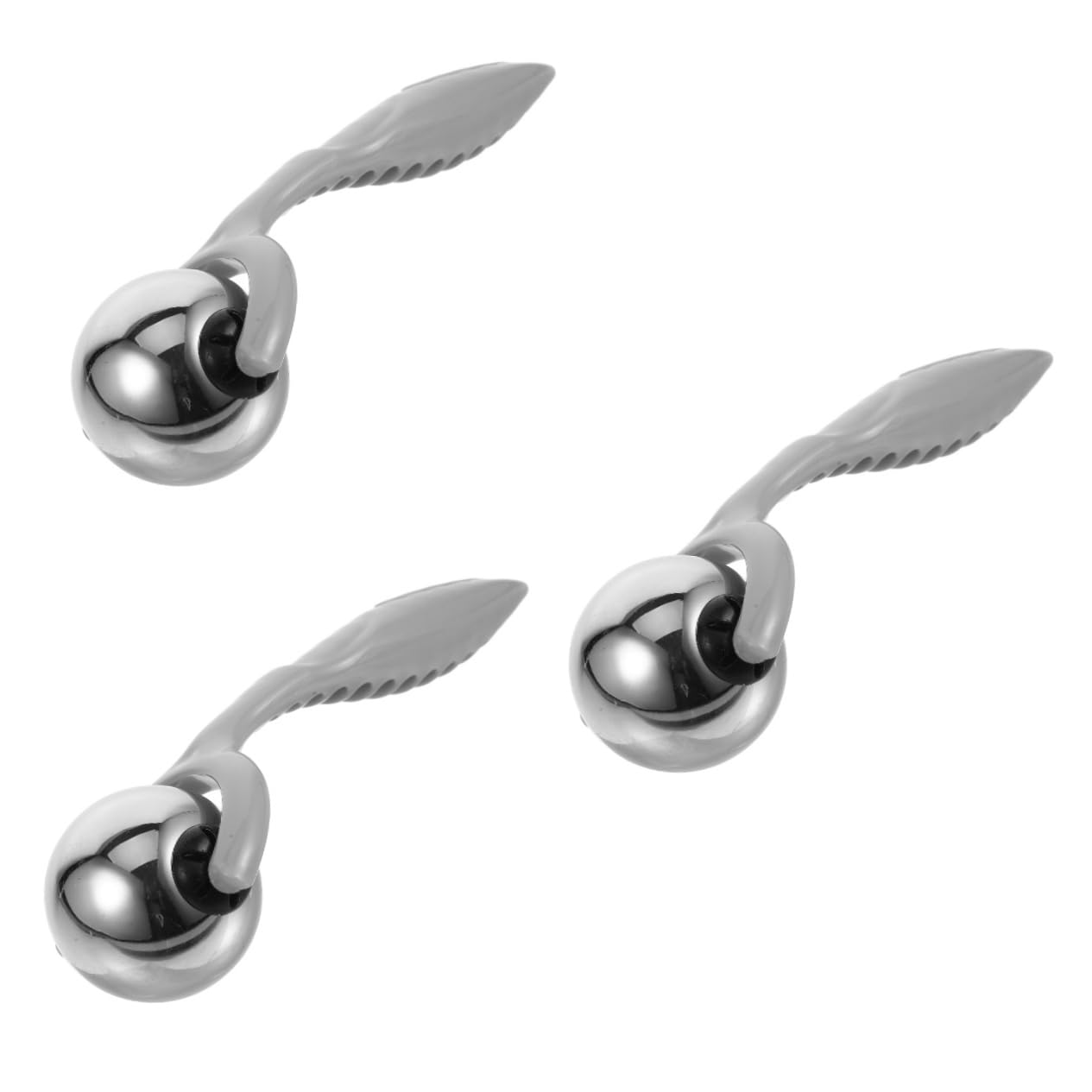 3 Stück Gesichts-Guasha-Schabewerkzeug Gesichts-Guasha-Tool Augenroller-Gesichtsmassage gesichtsmassagegerät aus metall Gesichtsmassage-Tool Nur Grey
