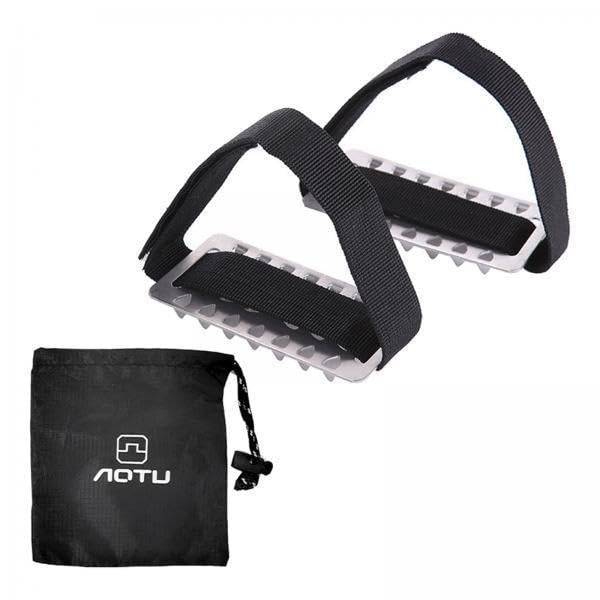 RNXRZANK 4X Shoe Spikes Nonslip Snow Gripping Spikes Lightweight Ice Snow Grips Crampons