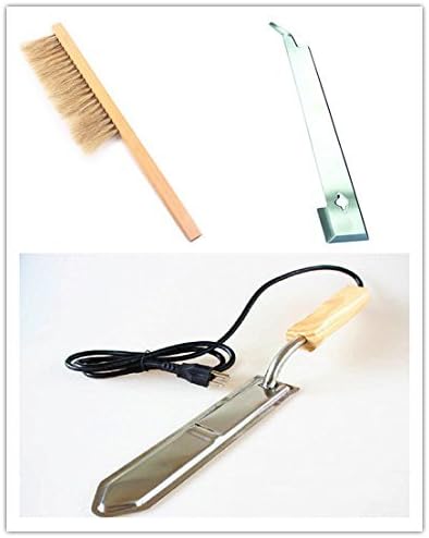Ascend Tools Electric Honey Uncapping Hot Knife Beekeeping & Bee Hive Brush & J Hook Hive Tool Set