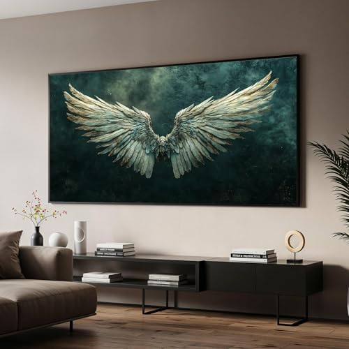 Peinture céleste sur toile Ailes éthérées impression haute définition