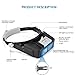 Dilzekui Headband Magnifier with LED Light, Rechargeable Head Mount Magnifier 1.5X to 3.5X, Opitcal Magnifying Glass with Lens, Jewelers Optivisor Hobbies Visor Manifying Glasses for Close Work