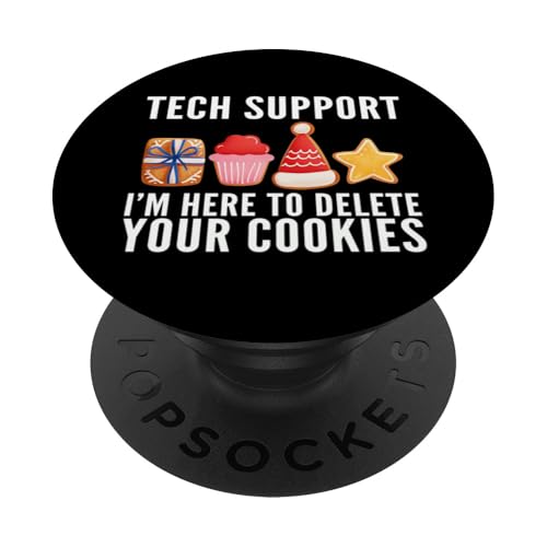 Navidad Soporte técnico Aquí para eliminar las cookies Xmas PopSockets PopGrip Adhesivo