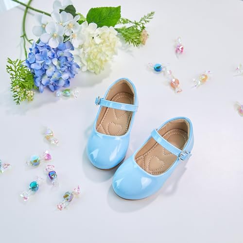 ESTINE Toddler/Little Kid Girls Dress Mary Jane Flats Flowers Fashion Princess Ballet Shoes4