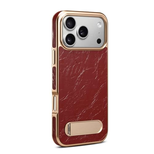 Coque rigide iPhone 15 Pro Max rouge antichoc et béquille de visionnage