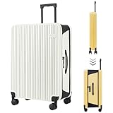 [Mirx] スーツケース 折り畳み キャリーバック トランクケース 機内持ち込み 軽量 ハード TSAロック 省スペース 36L 90L Sサイズ Lサイズ Mサイズ 20インチ 26インチ 折りたたみ かわいい おしゃれ 旅行 修学旅行 卒業旅行 海外旅行 (ホワイト, L)