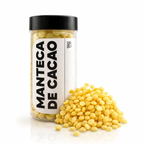 Azucren, Manteca de Cacao Alimentaria 70g, Grasa Vegetal Pura para Repostería y Chocolatería, Ideal para Templar Chocolate y Hacer Bombones, Gotas de Fácil Fusión para Pastelería Creativa