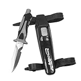 Saekodive Edge Series Dive Knife - Scuba Diving Knife with Knife Holster, Sheath and Leg Strap - Scuba Knife, Saltwater Knife, Spearfishing Knife (Stainless Steel, Small)
