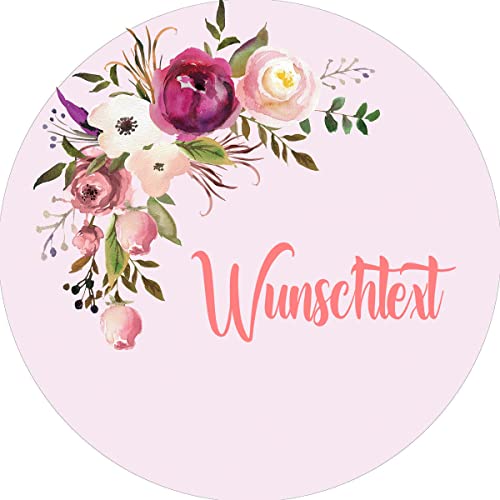 Fondant Tortenaufleger Tortenbild Geburtstag BLUMEN...