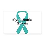 CafePress Myasthenia Gravis Awareness Rectangle Car Magnet, Magnetic Bumper Sticker