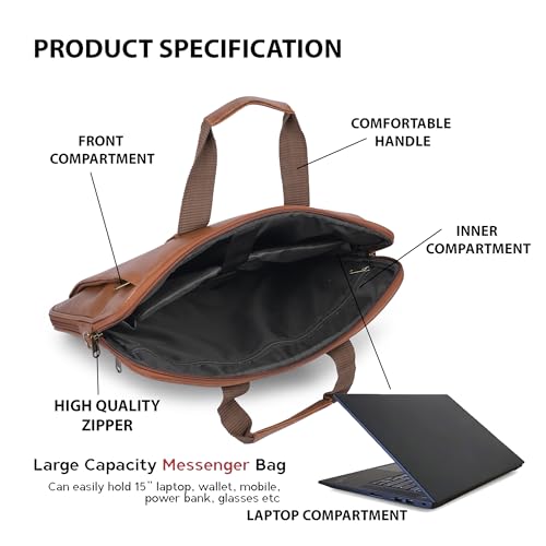 Image of ADISA Laptop Messenger Office Bag Briefcase for Work for Men