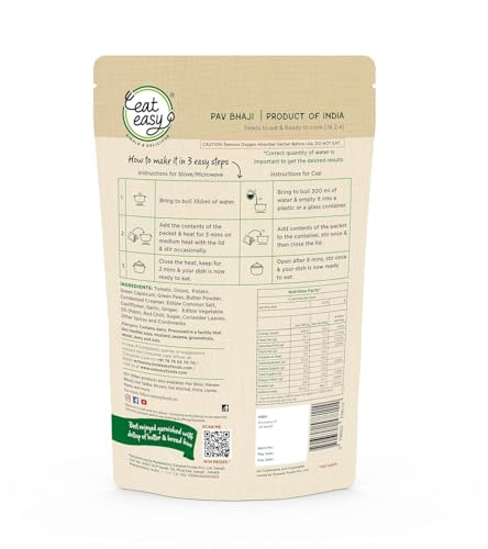 Image of Eat Easy Ready To Eat Pav Bhaji- 75g, After Preparation 335g, Indian Meal