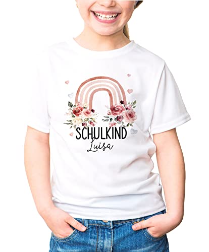SpecialMe® Kinder Mädchen T-Shirt Schulanfang 2025 Schulkind...