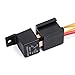 EHDIS 4-Pin Car Truck Motor Heavy Duty 80A 12V On/Off Normally Open SPST Relay Socket Plug With Harness - 4 Wire Automotive Model JD2912-1H-12VDC 80A 14VDC, Pack of 2