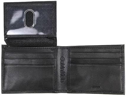Calvin Klein Men's Genuine Bifold Leather Wallet RFID Protection, Black With Box - Image 4