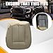 NLQR Front Driver and Passenger Side Bottom Replacement Seat Covers Tan Microfiber Leather Compatible with Jeep Grand Cherokee 1999 2000 2001 2002 2003 2004