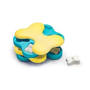 Outward Hound by Nina Ottosson Dog Tornado Treat Puzzle Dog Toy, Level 2 Intermediate, Blue