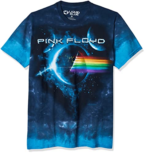 T-Shirt Pulse Explosion Liquid Blue pour homme en coton premium noir