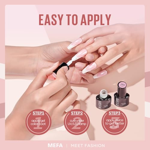 MEFA Gel Nail Polish Set Limited Edition, 12 Colors Burgundy Red Dark Green Glitter Gel Polish Winter Silver Gold Sparkle Nail Polish Manicure Soak Off Salon Christmas Gifts for Women Girl