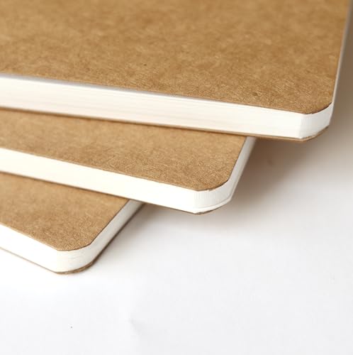 Image of INNAXA Spiral Eco- Friendly Notepad A6 Size (Brown Pack-3), 100 Pages