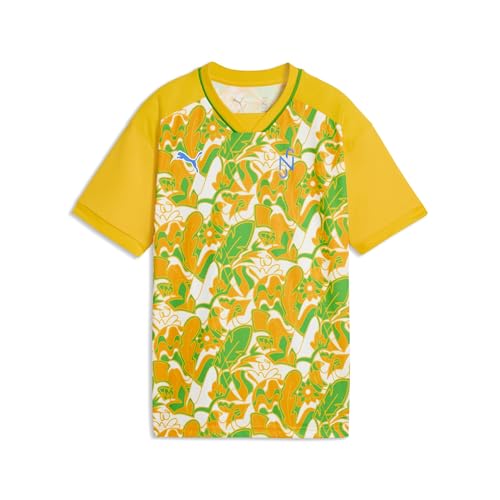 PUMA Unisex-Child Neymar Jr Passion Jersey White-Pel Yellow- Green- Team Royal SS26