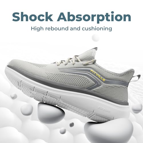 Image of FitVille Men's Wide Walking Shoes Athletic Sneakers Lightweight Workout Slip-on Shoes for Flat Feet - Cloud Strider V1
